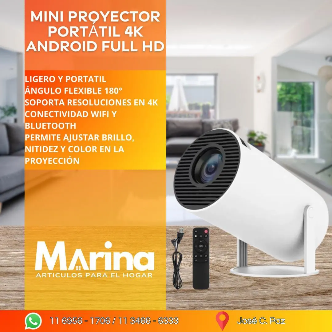 Mini Proyector Portatil 4K Android Full HD